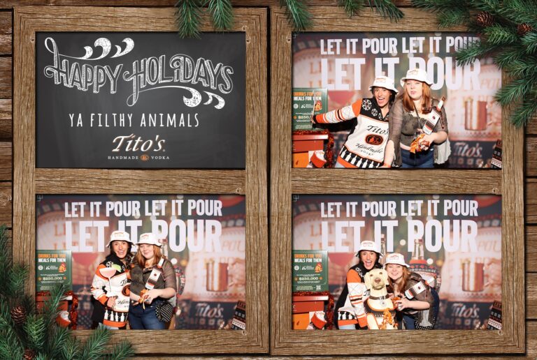 holiday party titos photo booth