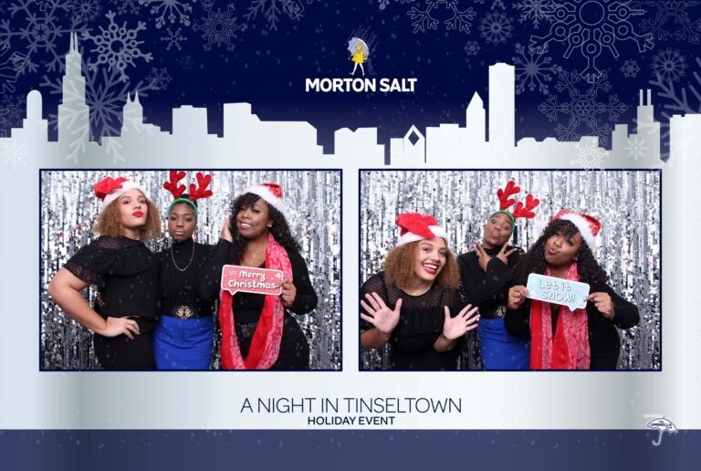 morton holiday party photo booth